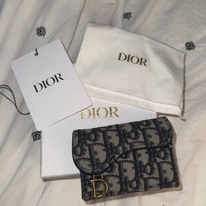 DIOR Saddle Flap Card Holder